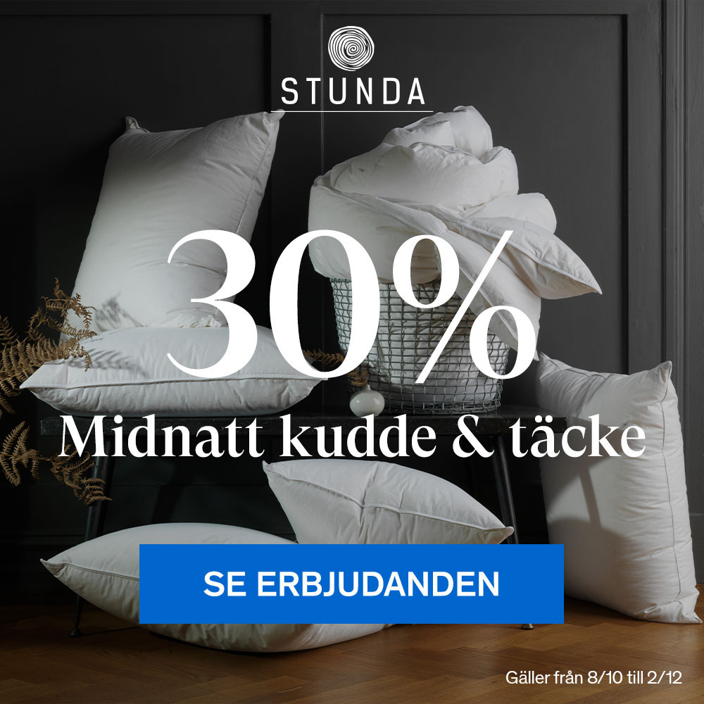 Stunda 30% på Midnatt kudde & täcke